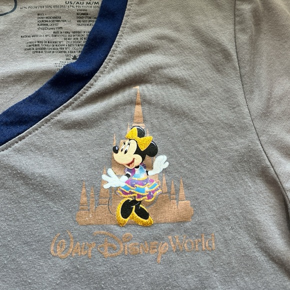 Walt Disney World 50th Anniversary Minnie Mouse Soccer T-Shirt for Women Medium - Picture 5 of 8
